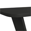 Woodridge 5PC Dining Set in Black with Grain Table and 4Grey Fabric Chairs