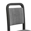 Woodridge 5PC Dining Set in Black with Grain Table and 4Grey Fabric Chairs