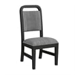 Woodridge 5PC Dining Set in Black with Grain Table and 4Grey Fabric Chairs