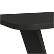 Woodridge 7PC Dining Set in Black with Grain Table and Six Grey Fabric Chairs