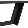 Woodridge 5PC Dining Set in Black with Grain Table and Four White Fabric Chairs