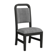 Woodridge 5PC Dining Set in Black with Grain Round Table and Four Grey Chairs