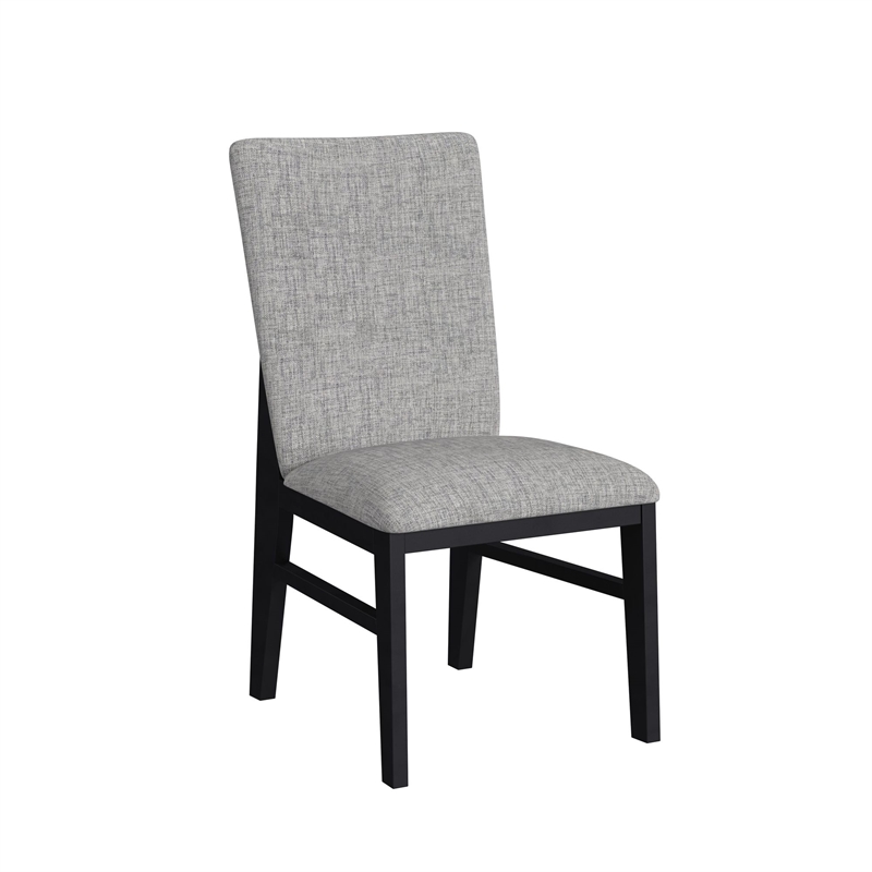 Megan 7PC Standard Height Dining Set in Black Table and Six Chairs