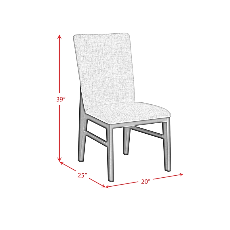 Megan 7PC Standard Height Dining Set in Black Table and Six Chairs