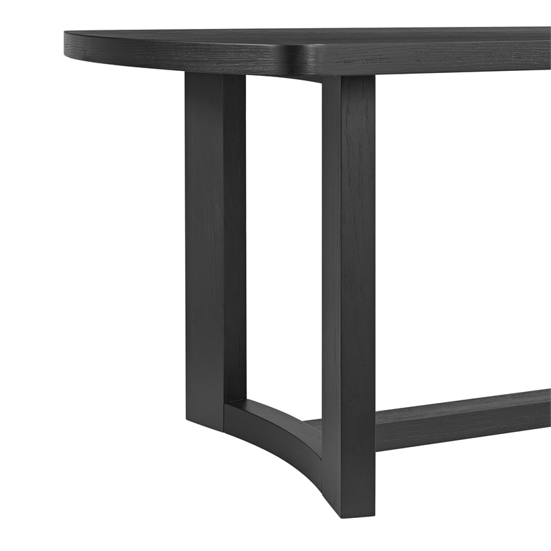 Canal 5PC Standard Height Dining Set in Black Rectangular Table and Four Chairs