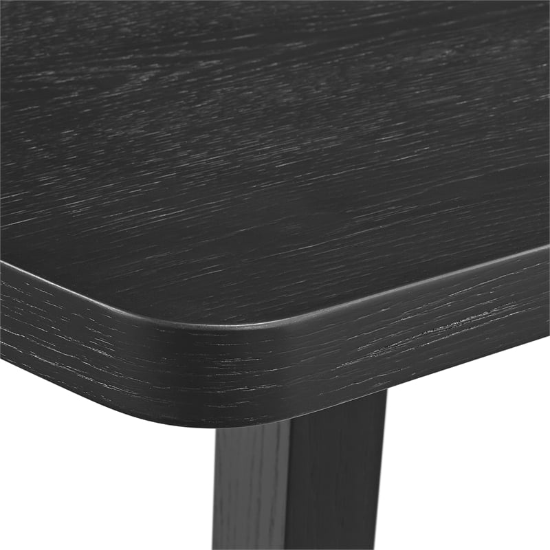 Canal 5PC Standard Height Dining Set in Black Rectangular Table and Four Chairs