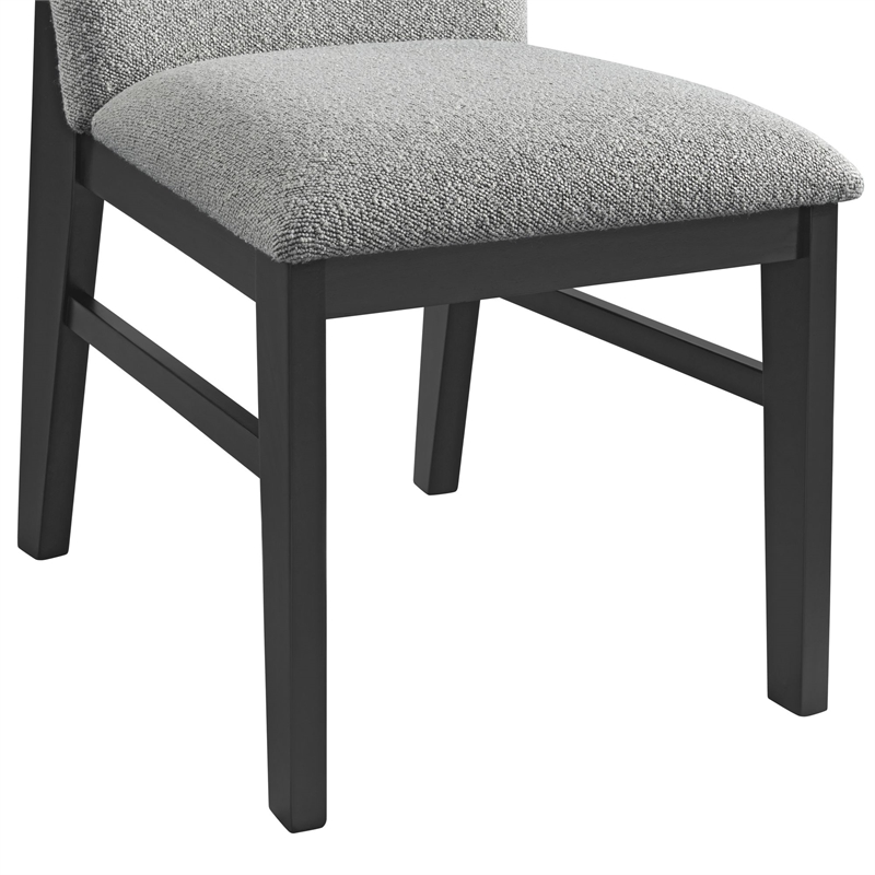 Canal 7PC Standard Height Dining Set in Black Rectangular Table and Six Chairs