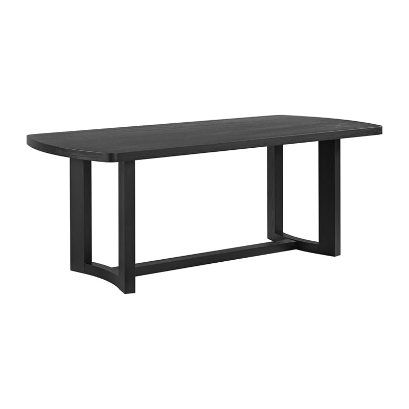 Canal 7PC Standard Height Dining Set in Black Rectangular Table and Six Chairs