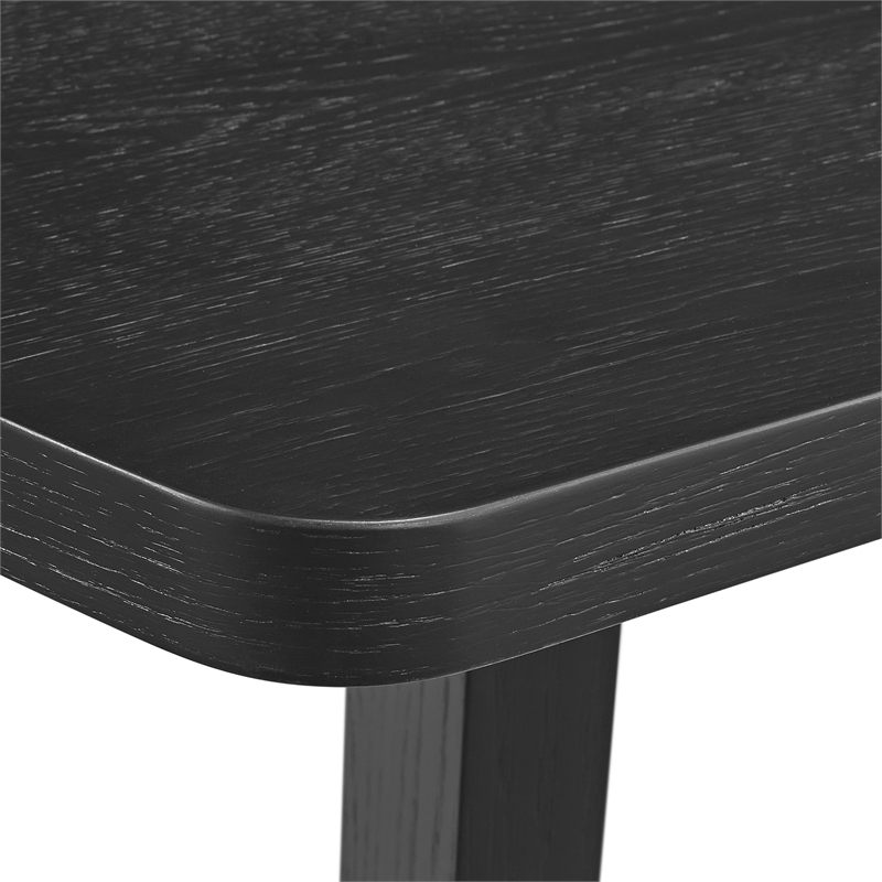 Canal 7PC Standard Height Dining Set in Black Rectangular Table and Six Chairs