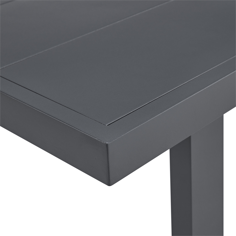 Fresca 5PC Standard Height Dining Set in Dark Grey Table and Four Chairs