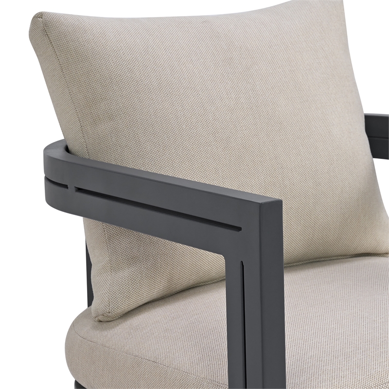 Fresca 5PC Standard Height Dining Set in Dark Grey Table and Four Chairs
