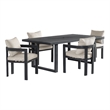 Fresca 5PC Standard Height Dining Set in Dark Grey Table and Four Chairs