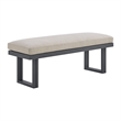 Fresca 6PC Standard Height Dining Set in Dark Grey Table  Four Chairs and Bench