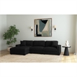 Mesa 3PC Sectional Set with LHF Chaise in Steno Black