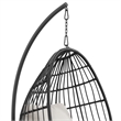 Fresca Swing Egg Chair with Base and Pillar Dark Grey and Olefin Beige