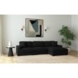 Mesa 3PC Sectional Set with RHF Chaise in Steno Black