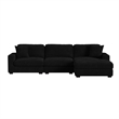Mesa 3PC Sectional Set with RHF Chaise in Steno Black