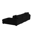 Mesa 3PC Sectional Set with RHF Chaise in Steno Black