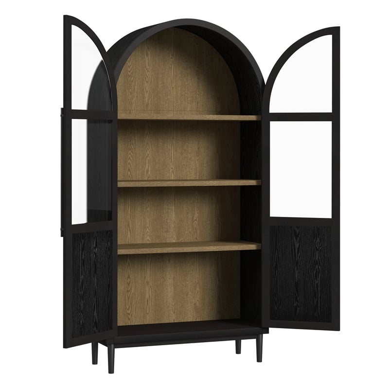 Picket House Furnishings Europa Bookcase in Flat Black