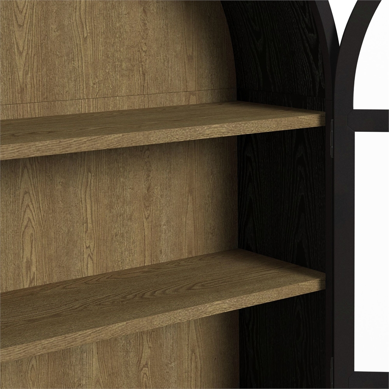 Picket House Furnishings Europa Bookcase in Flat Black