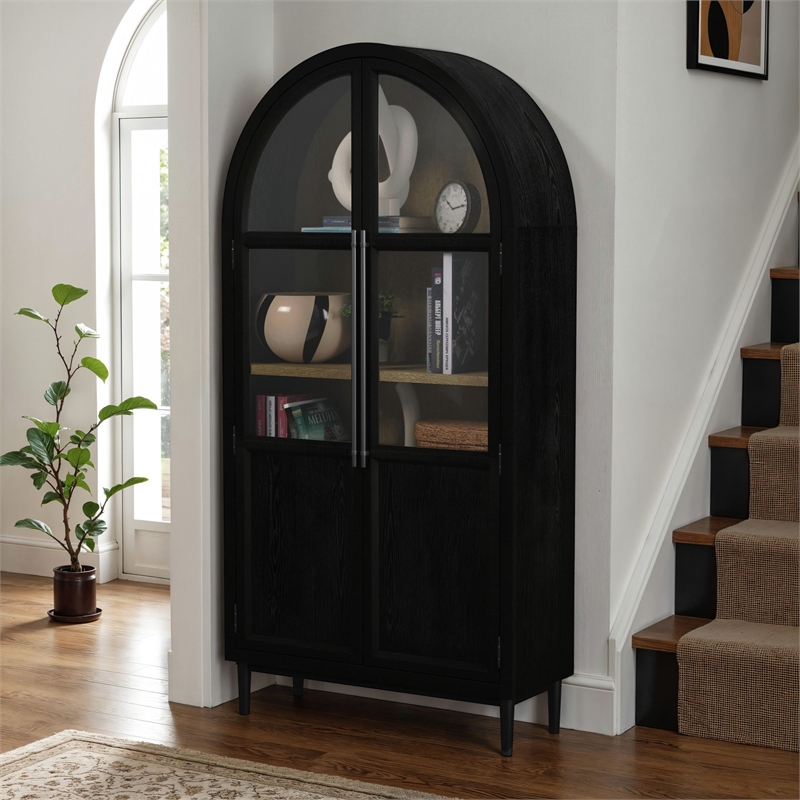 Picket House Furnishings Europa Bookcase in Flat Black