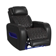 Picket House Furnishings Ascend P3 Recliner w/ wireless charger pocket in Black