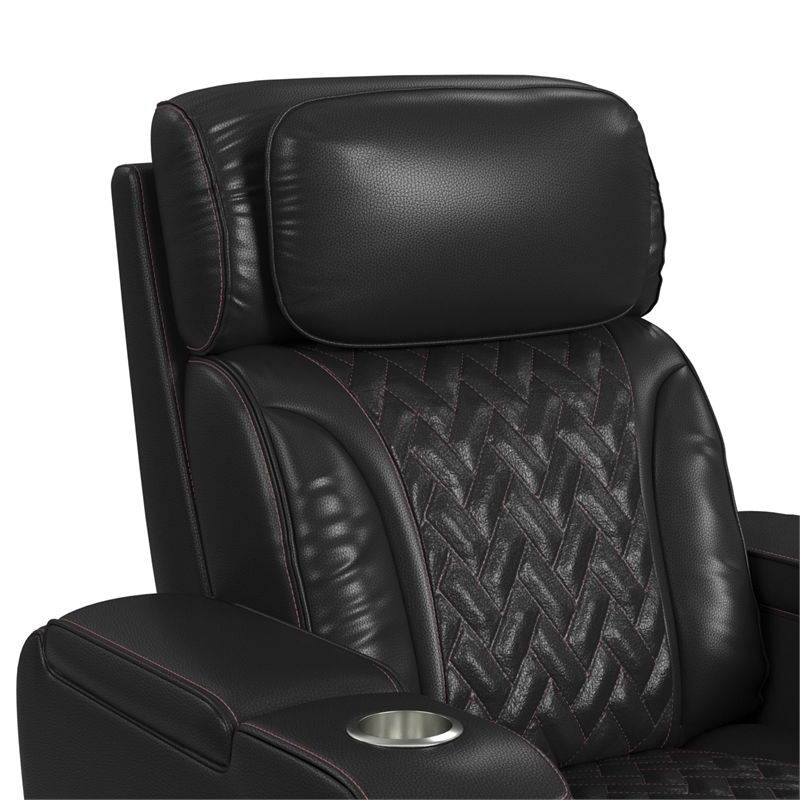 Picket House Furnishings Ascend P3 Recliner w/ wireless charger pocket in Black