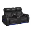 Picket House Furnishings Ascend P3 Loveseat w/  wireless charger pocket in Black