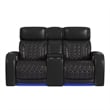 Picket House Furnishings Ascend P3 Loveseat w/  wireless charger pocket in Black