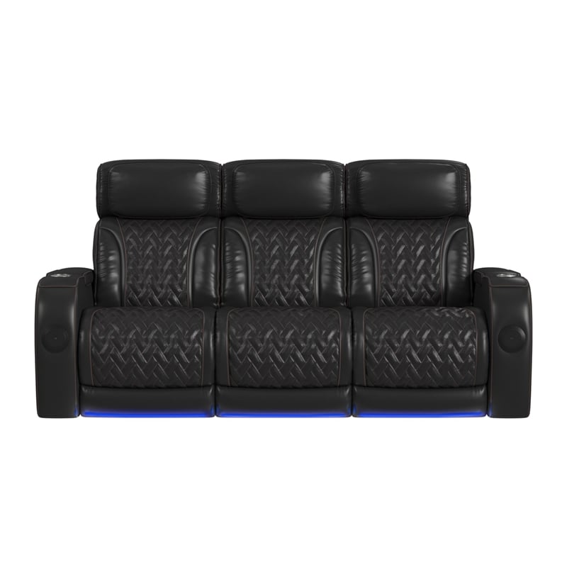 Picket House Furnishings Ascend P3 Sofa with Multi function in Jett Black/Red