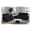 Picket House Furnishings Ascend P3 Sofa with Multi function in Jett Black/Red