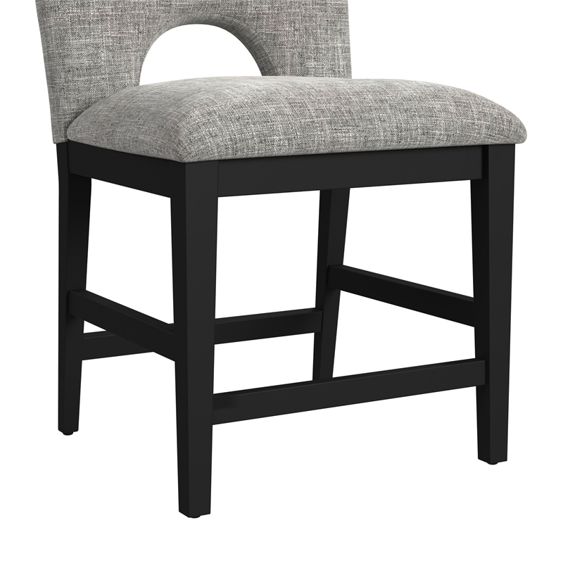 Picket House Furnishings Salem Counter Side Chair with Grey/Black (Set of 2)