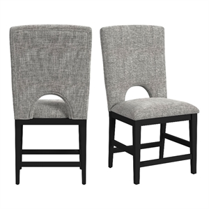 Picket House Furnishings Salem Counter Side Chair with Grey/Black (Set of 2)