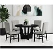 Picket House Furnishings Salem Dining Side Chair with Grey/Black (Set of 2)
