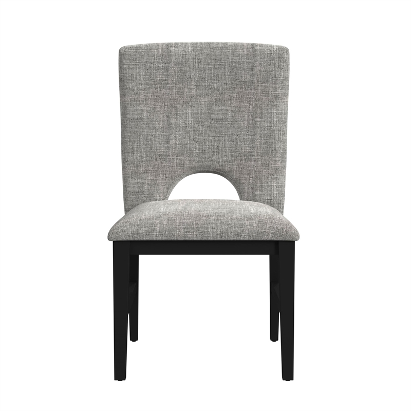 Picket House Furnishings Salem Dining Side Chair with Grey/Black (Set of 2)