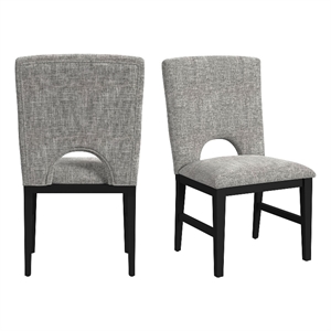 Picket House Furnishings Salem Dining Side Chair with Grey/Black (Set of 2)