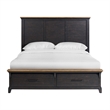 Picket House Furnishings Johnshaven  King Storage Bed in Espresso & Brown