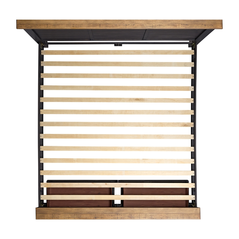 Picket House Furnishings Johnshaven  King Storage Bed in Espresso & Brown