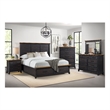 Picket House Furnishings Johnshaven  King Storage Bed in Espresso & Brown