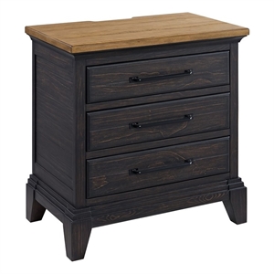 Picket House Furnishings Johnshaven Nightstand w/ Charger&Sensor Light -Espresso