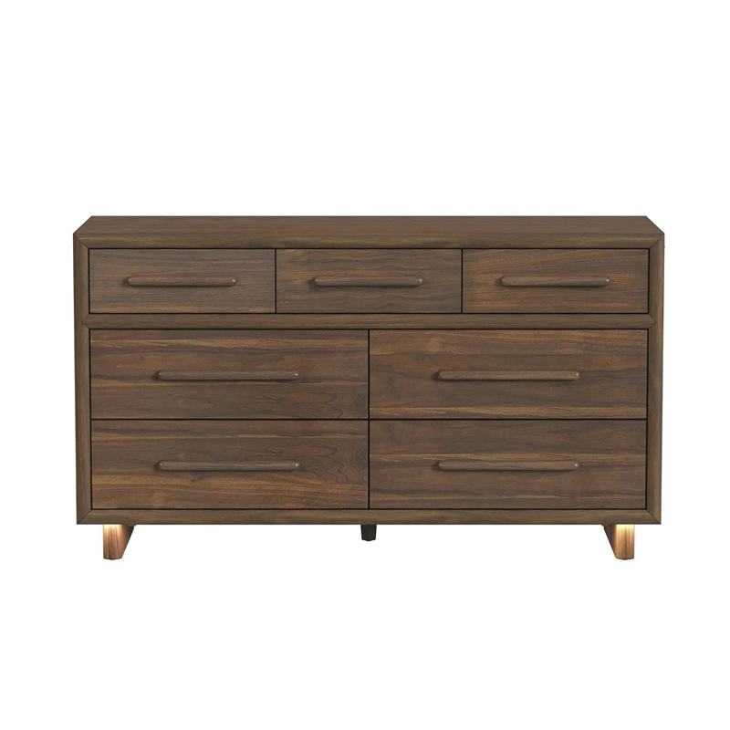 Picket House Furnishings Perth Dresser with LED in Brown