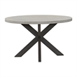 Picket House Furnishings Edge Round Dining Table with Light Grey Top in Espresso