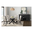 Picket House Furnishings Edge Round Dining Table with Light Grey Top in Espresso