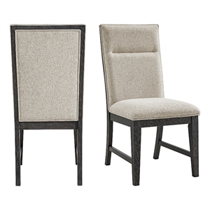 Picket House Furnishings Edge Dining Chair with Light Grey/Espresso (Set of 2)