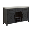 Picket House Furnishings Edge Server in Light Grey and Espresso
