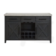 Picket House Furnishings Edge Server in Light Grey and Espresso