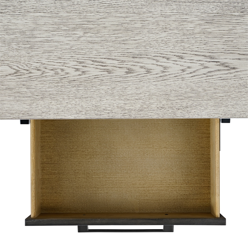 Picket House Furnishings Edge Server in Light Grey and Espresso