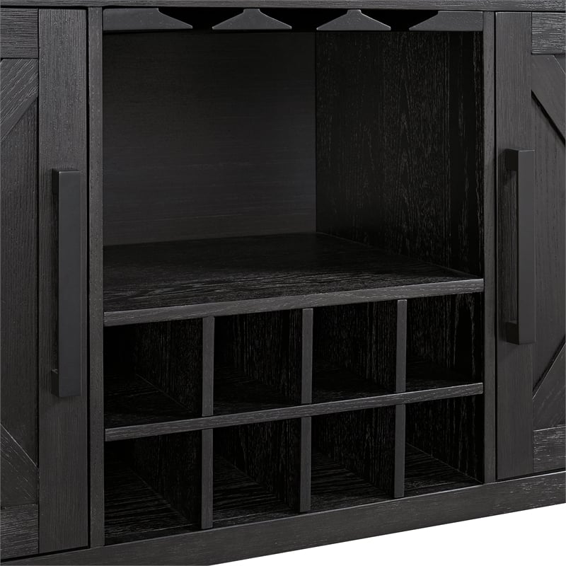 Picket House Furnishings Edge Server in Light Grey and Espresso