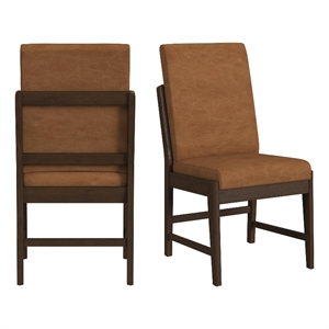 Picket House Furnishings Perth Dining Side Chair with Bozeman Brown (Set of 2)