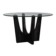 Picket House Furnishings Salem 5PC Height Round Glass Dining Set in Black